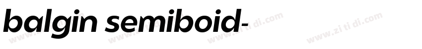 balgin semiboid字体转换